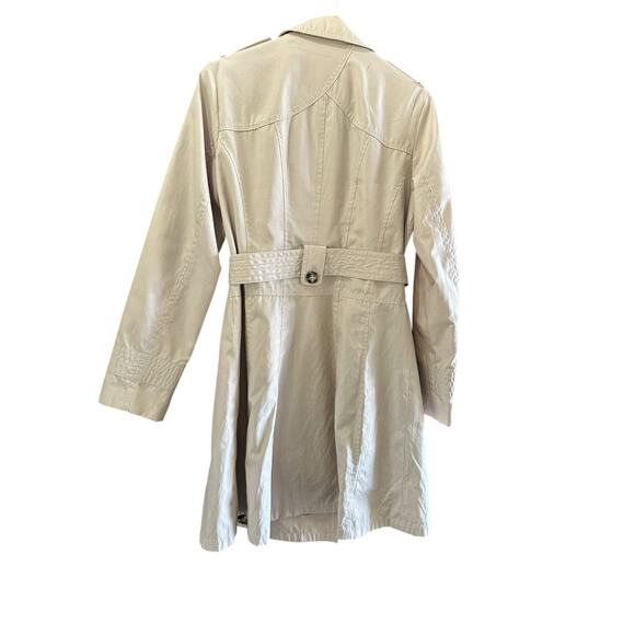 Laundry by Shelli Segal Women's Cream Double Breasted Trench Coat Size Medium - Picture 5 of 8